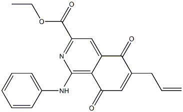 6-(2-Propenyl)-5,8-dihydro-1-anilino-5,8-dioxoisoquinoline-3-carboxylic acid ethyl ester Struktur