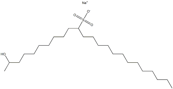 2-Hydroxytetracosane-11-sulfonic acid sodium salt Struktur