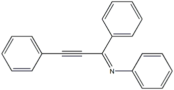 N-Phenyl-1-(phenyl)-3-phenyl-2-propyn-1-imine Struktur