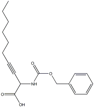 2-Benzyloxycarbonylamino-3-decynoic acid Struktur