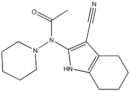 2-(Piperidinoacetylamino)-4,5,6,7-tetrahydro-1H-indole-3-carbonitrile Struktur