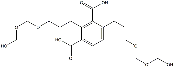 2,4-Bis(7-hydroxy-4,6-dioxaheptan-1-yl)isophthalic acid Struktur