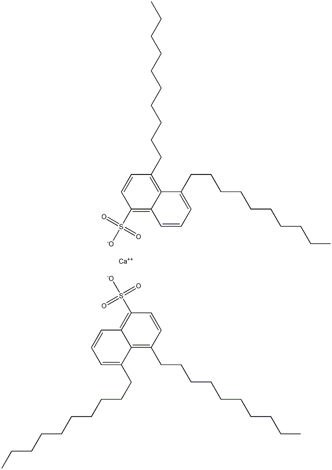 Bis(4,5-didecyl-1-naphthalenesulfonic acid)calcium salt Struktur