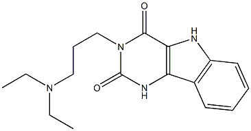 3-(3-Diethylaminopropyl)-1H-pyrimido[5,4-b]indole-2,4(3H,5H)-dione Struktur