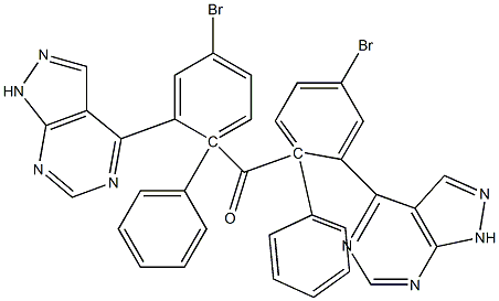 1-Phenyl-1H-pyrazolo[3,4-d]pyrimidin-4-yl(4-bromophenyl) ketone Struktur