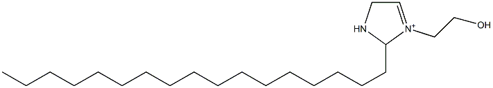 1-(2-Hydroxyethyl)-2-heptadecyl-3,4-dihydro-2H-imidazol-1-ium Struktur