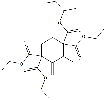 2-Butyl-3-methylenecyclohexane-1,1,4,4-tetracarboxylic acid tetraethyl ester Struktur