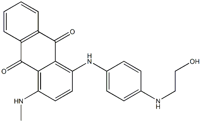 1-[[4-[(2-Hydroxyethyl)amino]phenyl]amino]-4-methylamino-9,10-anthraquinone Struktur