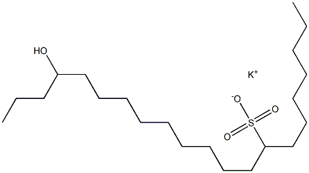 18-Hydroxyhenicosane-8-sulfonic acid potassium salt Struktur