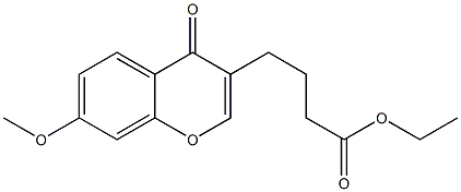 4-(7-Methoxy-4-oxo-4H-1-benzopyran-3-yl)butyric acid ethyl ester Struktur