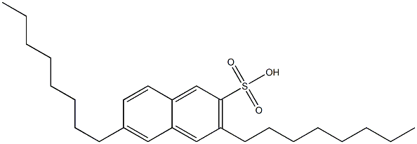 3,6-Dioctyl-2-naphthalenesulfonic acid Struktur