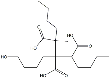 Butane-1,2,3-tricarboxylic acid 2-(4-hydroxybutyl)1,3-dibutyl ester Struktur