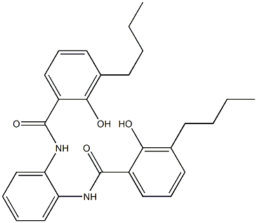 N,N'-Bis(3-butylsalicyloyl)-o-phenylenediamine Struktur