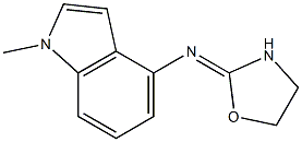 1-Methyl-4-(oxazolidin-2-ylideneamino)-1H-indole Struktur