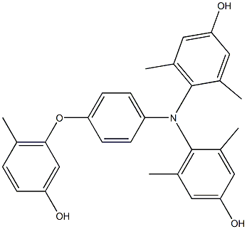 N,N-Bis(4-hydroxy-2,6-dimethylphenyl)-4-(3-hydroxy-6-methylphenoxy)benzenamine Struktur