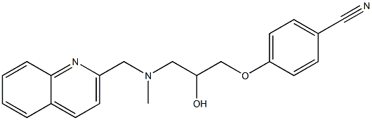 4-[2-Hydroxy-3-[N-(2-quinolinylmethyl)methylamino]propyloxy]benzonitrile Struktur