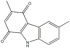 3,6-Dimethyl-9H-carbazole-1,4-dione Struktur