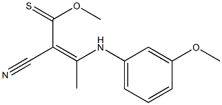 2-Cyano-3-(3-methoxyphenylamino)-3-methylthioacrylic acid methyl ester Struktur