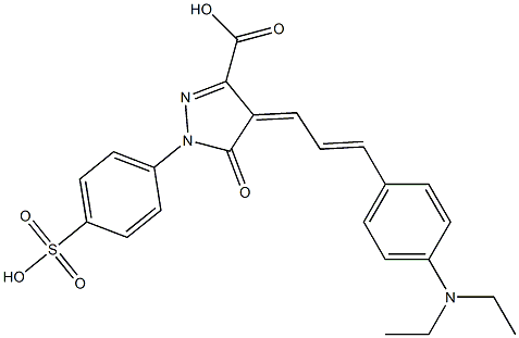 4-[3-[4-(Diethylamino)phenyl]-2-propenylidene]-4,5-dihydro-5-oxo-1-(4-sulfophenyl)-1H-pyrazole-3-carboxylic acid Struktur