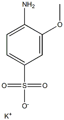 4-Amino-3-methoxybenzenesulfonic acid potassium salt Struktur