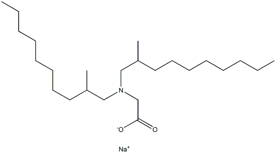 N,N-Bis(2-methyldecyl)glycine sodium salt Struktur