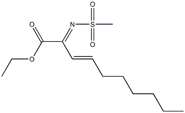 2-(Methylsulfonylimino)-3-decenoic acid ethyl ester Struktur