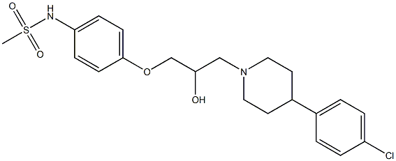 N-[4-[2-Hydroxy-3-[4-(4-chlorophenyl)-1-piperidinyl]propyloxy]phenyl]methanesulfonamide Struktur