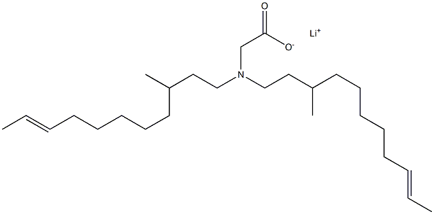 N,N-Bis(3-methyl-9-undecenyl)aminoacetic acid lithium salt Struktur