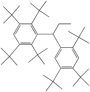 1-(2,3,5,6-Tetra-tert-butylphenyl)-1-(2,4,5-tri-tert-butylphenyl)propane Struktur