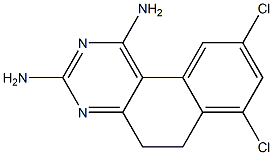 5,6-Dihydro-7,9-dichlorobenzo[f]quinazoline-1,3-diamine Struktur