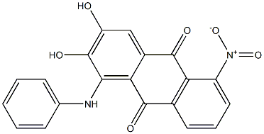 1-Anilino-2,3-dihydroxy-5-nitroanthraquinone Struktur