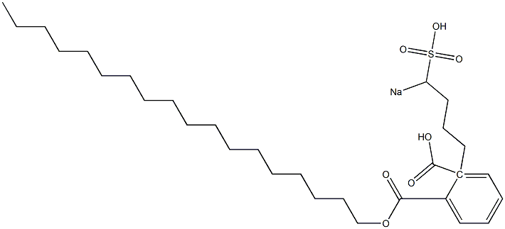 Phthalic acid 1-octadecyl 2-(4-sodiosulfobutyl) ester Struktur