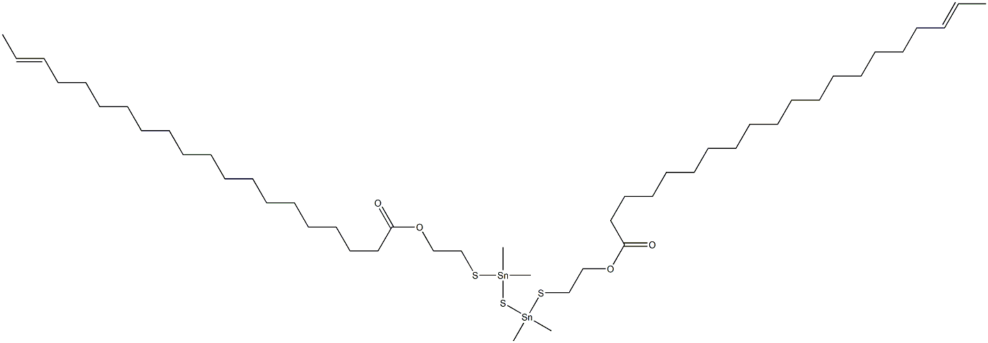 Bis[dimethyl[[2-(17-nonadecenylcarbonyloxy)ethyl]thio]stannyl] sulfide Struktur