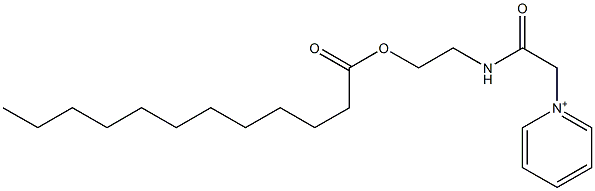 1-[2-Oxo-2-[[2-[(1-oxododecyl)oxy]ethyl]amino]ethyl]pyridinium Struktur