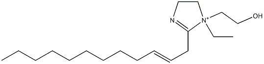 2-(2-Dodecenyl)-1-ethyl-1-(2-hydroxyethyl)-2-imidazoline-1-ium Struktur