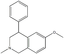 1,2,3,4-Tetrahydro-6-methoxy-2-methyl-4-phenylisoquinoline Struktur