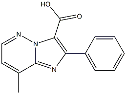 2-Phenyl-8-methylimidazo[1,2-b]pyridazine-3-carboxylic acid Struktur