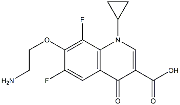 7-[2-Aminoethoxy]-1-cyclopropyl-6,8-difluoro-1,4-dihydro-4-oxoquinoline-3-carboxylic acid Struktur