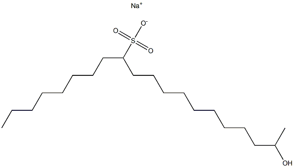 19-Hydroxyicosane-9-sulfonic acid sodium salt Struktur