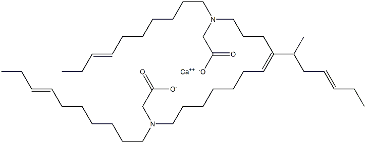 Bis[N,N-di(7-decenyl)glycine]calcium salt Struktur