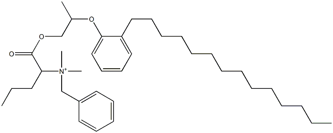 N,N-Dimethyl-N-benzyl-N-[1-[[2-(2-tetradecylphenyloxy)propyl]oxycarbonyl]butyl]aminium Struktur