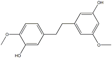 5-[2-(3-Hydroxy-5-methoxyphenyl)ethyl]-2-methoxyphenol Struktur