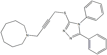 4,5-Diphenyl-3-[[4-[(octahydroazocin)-1-yl]-2-butynyl]thio]-4H-1,2,4-triazole Struktur