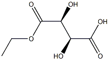 D-Tartaric acid hydrogen 1-ethyl ester Struktur