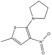 2-(1-Pyrrolidinyl)-3-nitro-5-methylthiophene Struktur