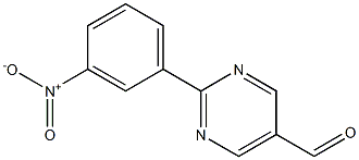 2-(3-Nitrophenyl)pyrimidine-5-carbaldehyde Struktur