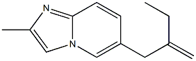 2-Methyl-6-(2-methylenebutyl)imidazo[1,2-a]pyridine Struktur