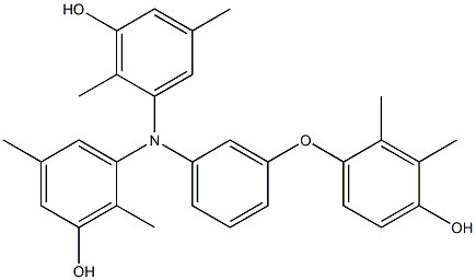 N,N-Bis(3-hydroxy-2,5-dimethylphenyl)-3-(4-hydroxy-2,3-dimethylphenoxy)benzenamine Struktur