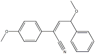 4-Methoxy-2-(4-methoxyphenyl)-4-phenyl-2-butenenitrile Struktur