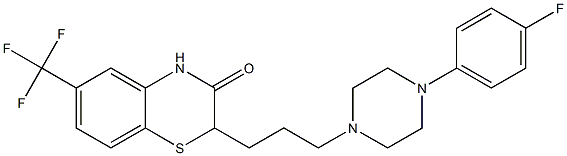 2-[3-[4-(4-Fluorophenyl)piperazin-1-yl]propyl]-6-trifluoromethyl-2H-1,4-benzothiazin-3(4H)-one Struktur